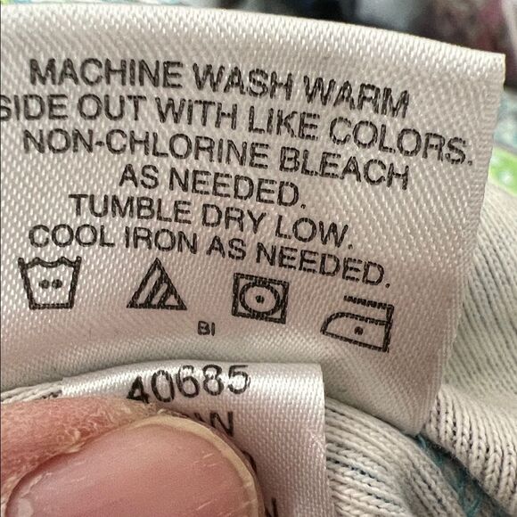 Hanna Andersson Blue and Green floral print long sleeve cotton dress size 8(130) - Picture 12 of 12